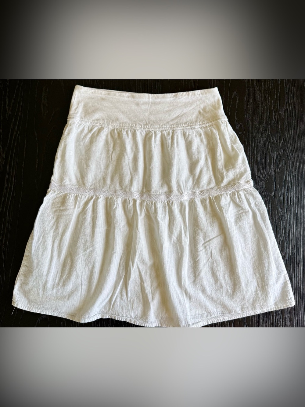 Prana Taja Organic Cotton A-Line Midi Skirt, Size XS, White Color, Beach ready! - Picture 8 of 16